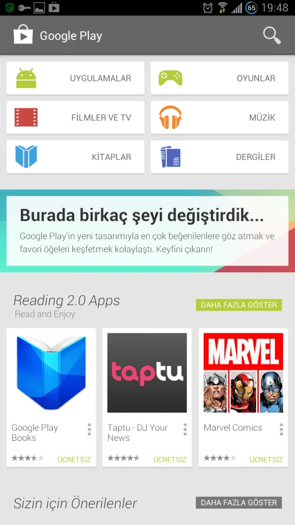 Yeni Google Play Store 4.0.25