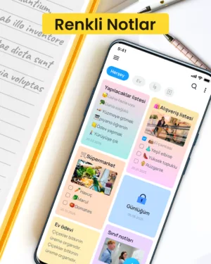 Easy Notes Not Defteri Renkli Notlar ve Zengin Metin Editörü