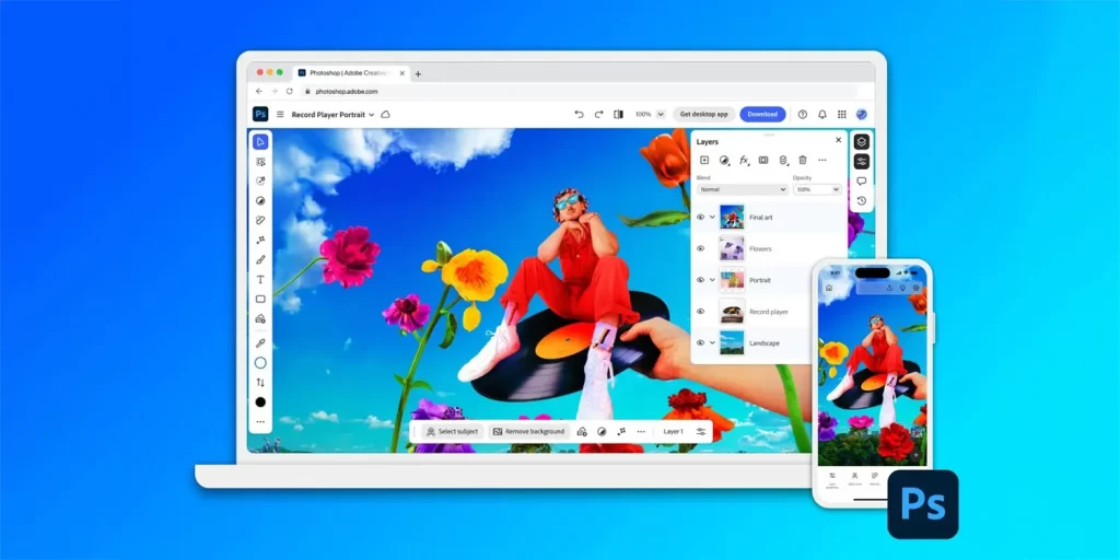 Photoshop Artık Her Yerde: Web, iPhone ve Android’e Geliyor!